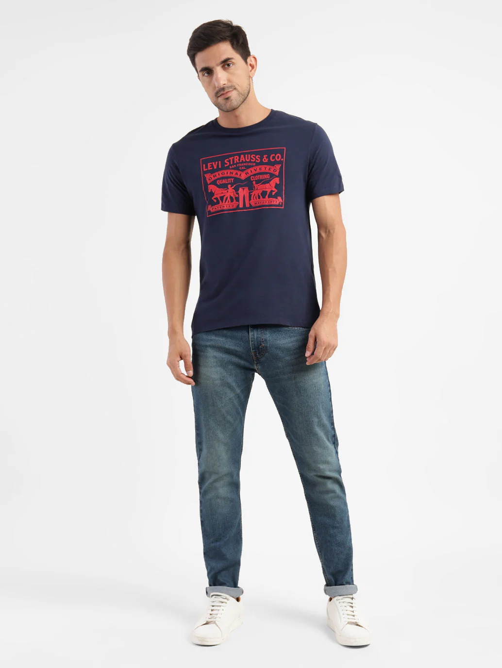 Men's 512 Blue Slim Tapered Fit Mid Rise Jeans - Image 6