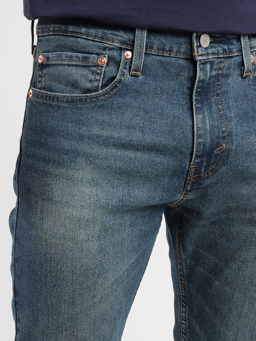 Men's 512 Blue Slim Tapered Fit Mid Rise Jeans - Image 7