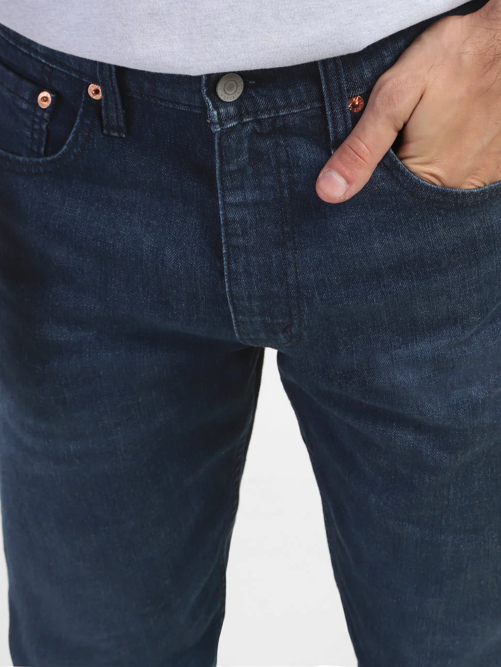 Men's 512 Blue Slim Tapered Fit Mid Rise Jeans - Image 7