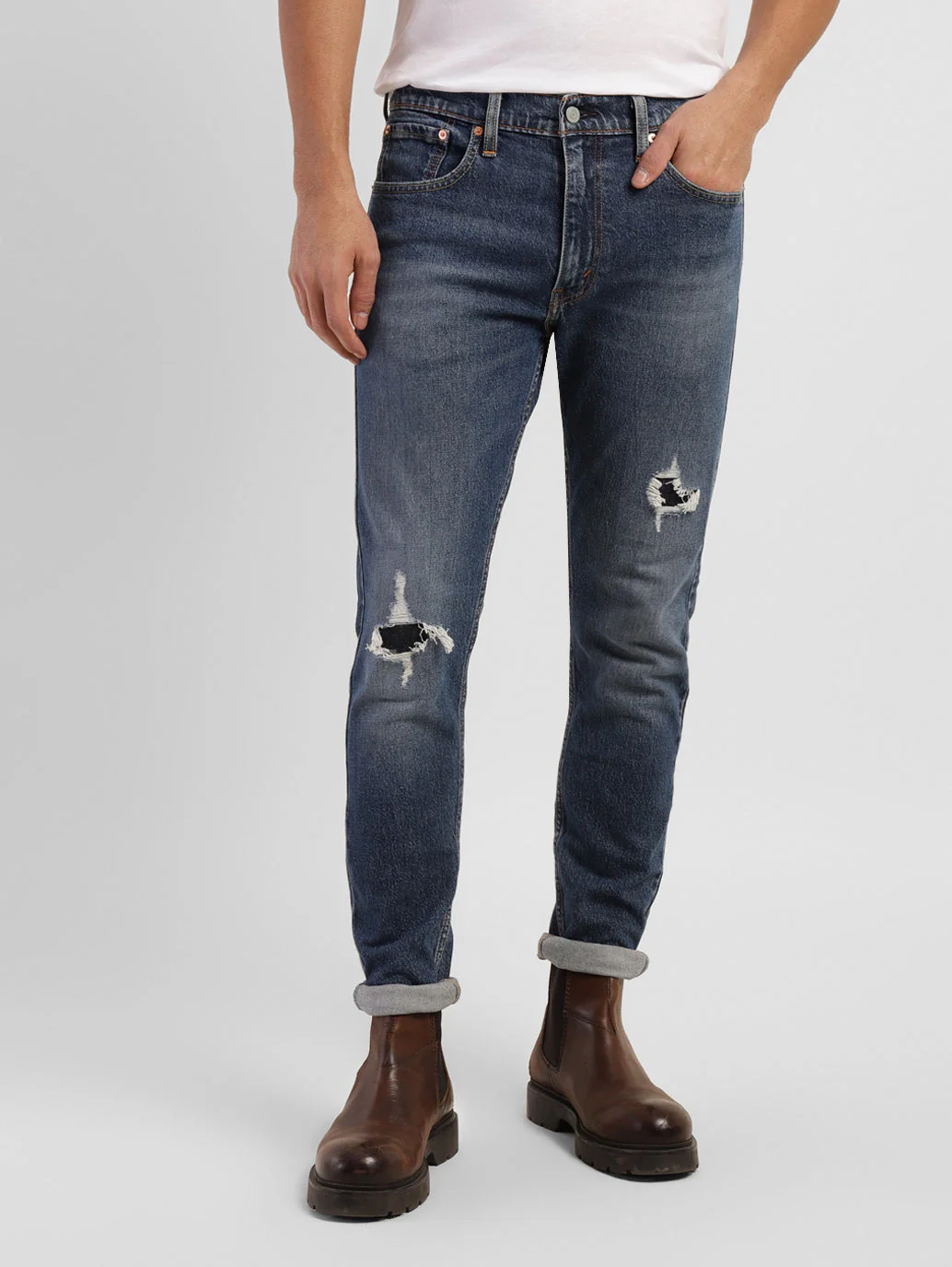 Men's 512 Blue Slim Tapered Fit Mid Rise Jeans - Image 2