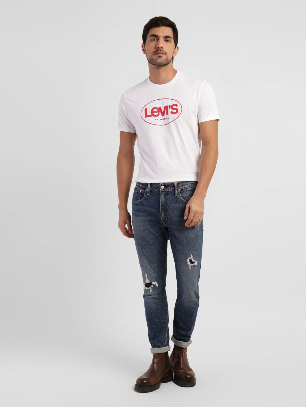 Men's 512 Blue Slim Tapered Fit Mid Rise Jeans - Image 8