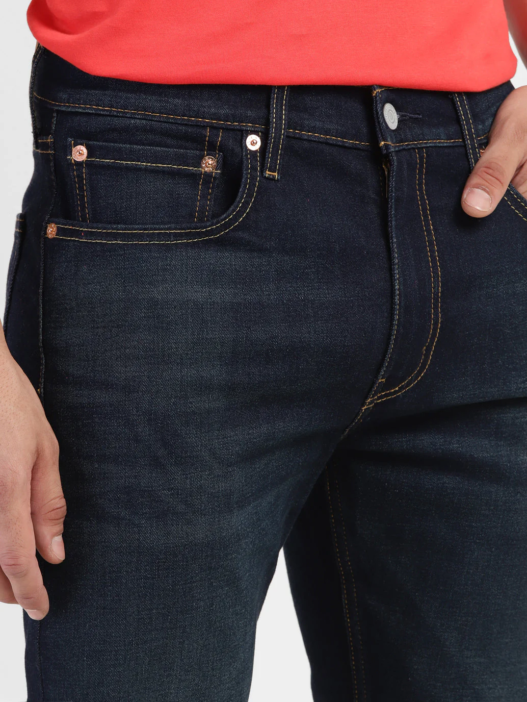 Men's 512 Blue Slim Tapered Fit Mid Rise Jeans - Image 7