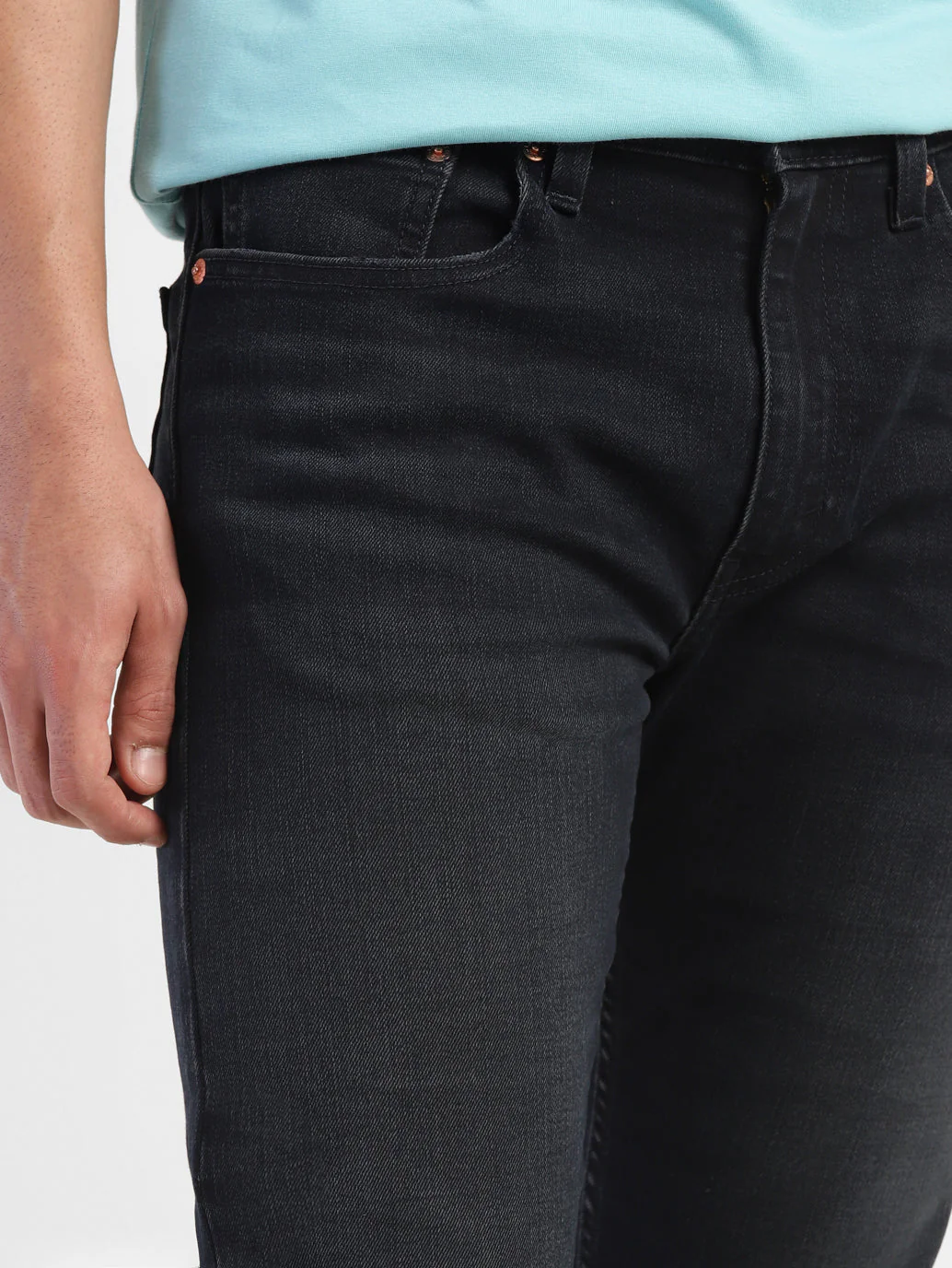 Men's 512 Blue Slim Tapered Fit Mid Rise Jeans - Image 7