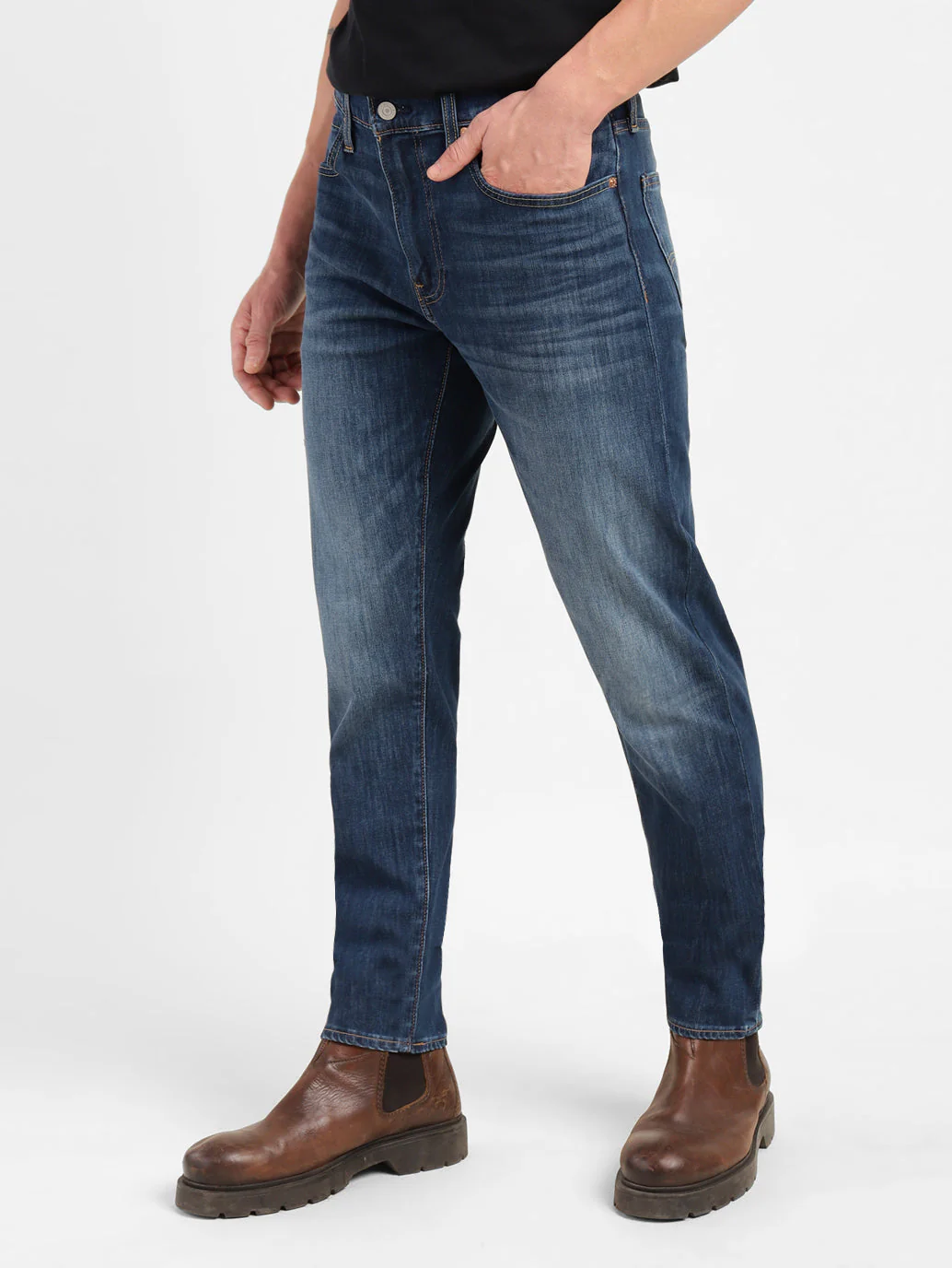 Men's 512 Blue Slim Tapered Fit Mid Rise Jeans - Image 5