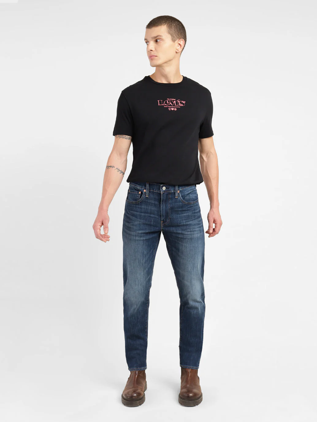 Men's 512 Blue Slim Tapered Fit Mid Rise Jeans - Image 8