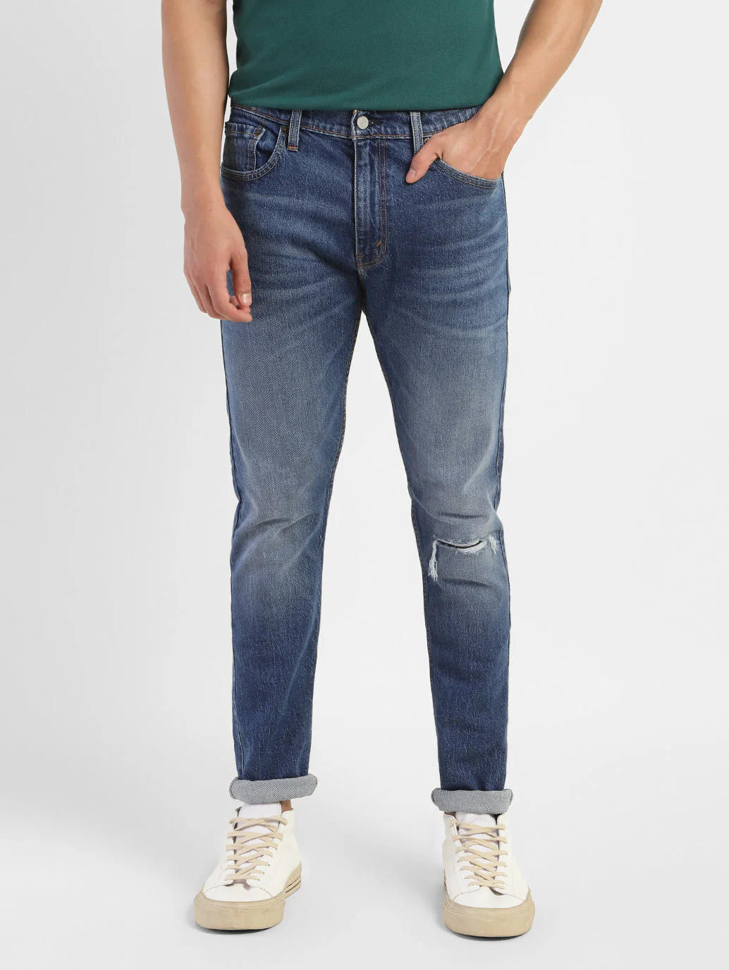 Men's 512 Blue Slim Tapered Fit Mid Rise Jeans - Image 2