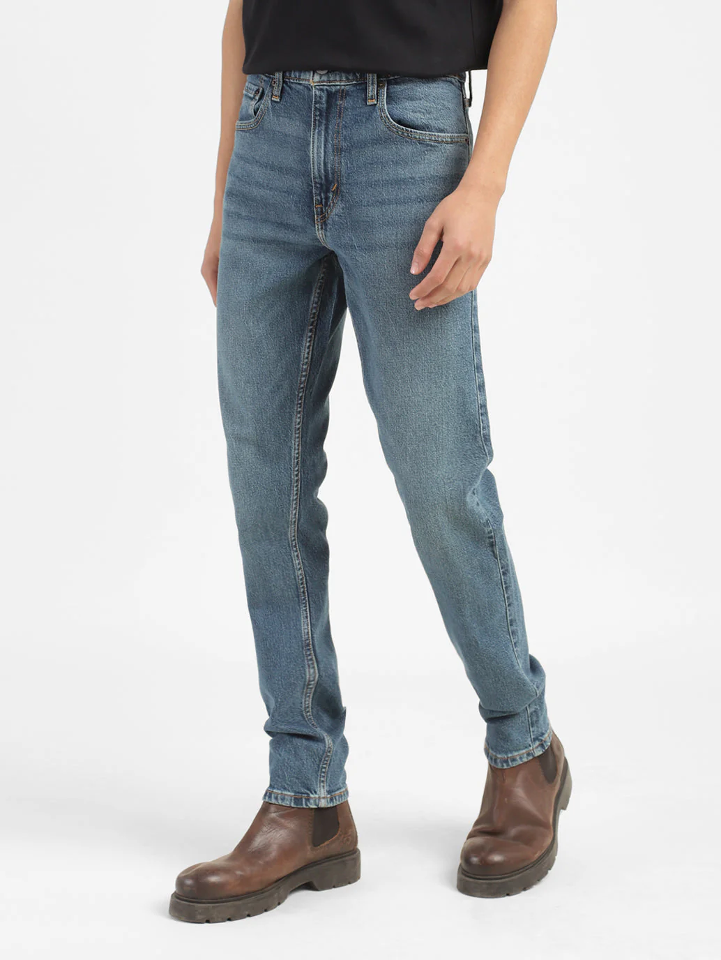 Men's 512 Blue Slim Tapered Fit Mid Rise Jeans - Image 5