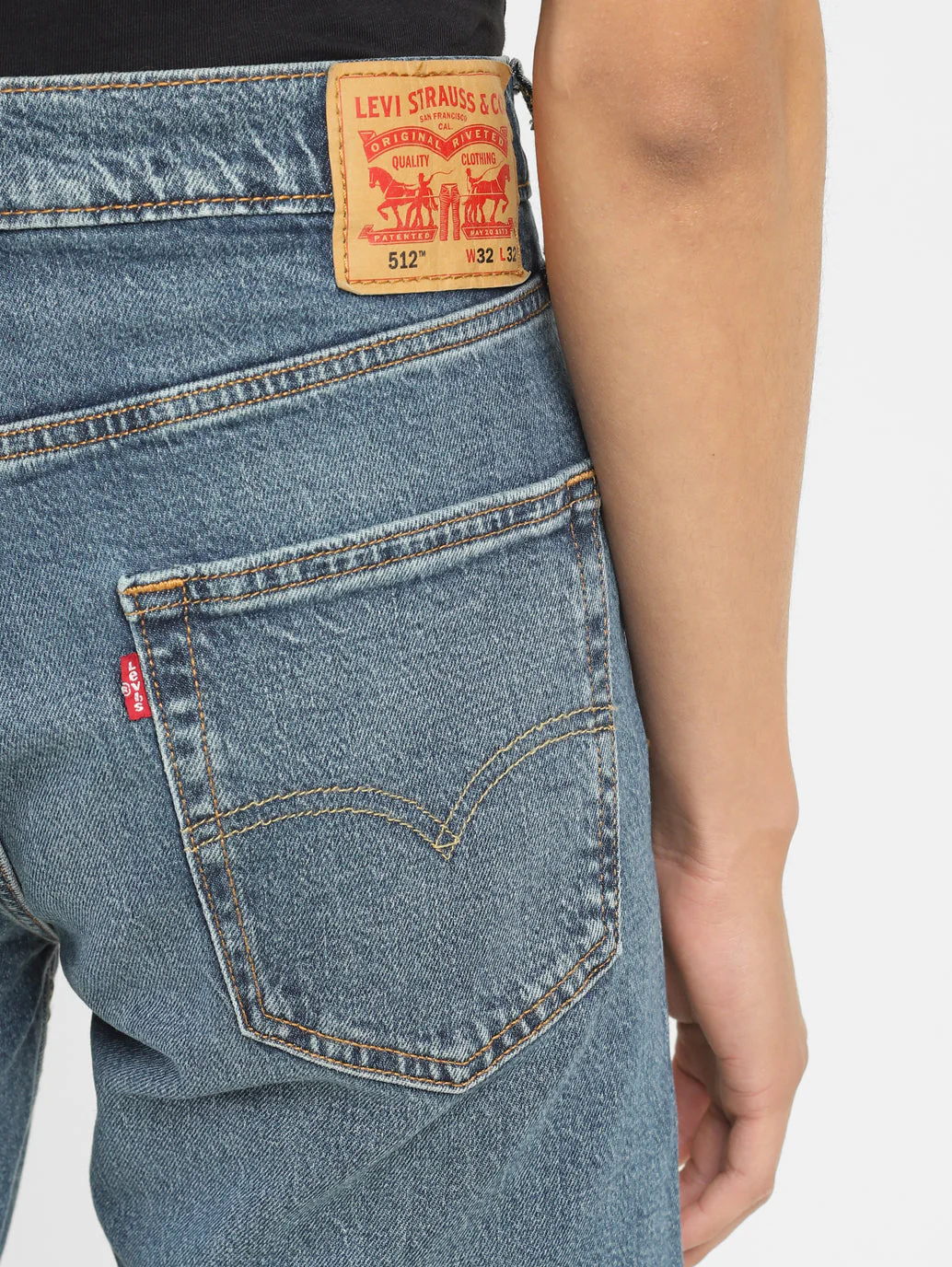 Men's 512 Blue Slim Tapered Fit Mid Rise Jeans - Image 8