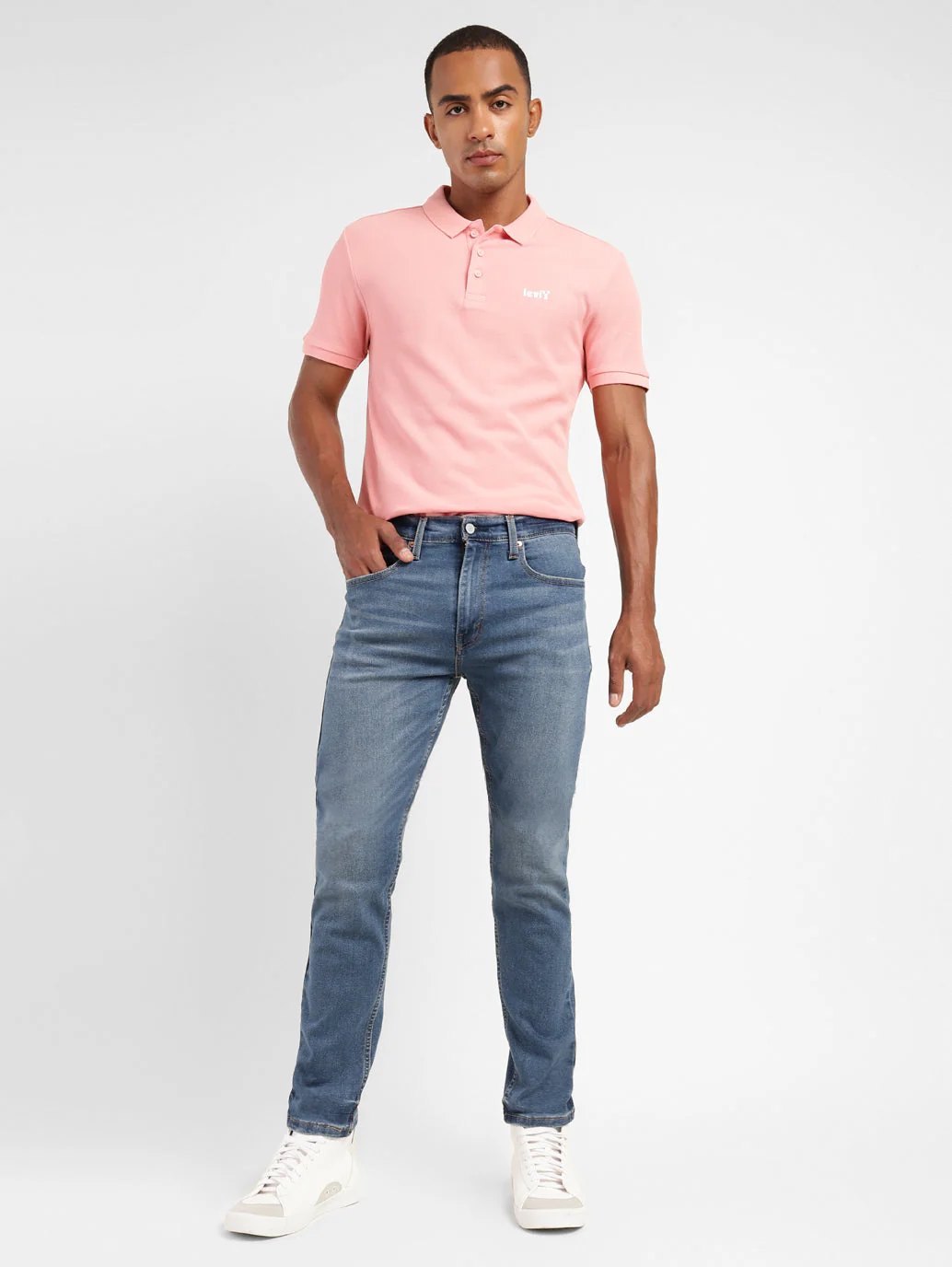 Men's 512 Blue Slim Tapered Fit Mid Rise Jeans