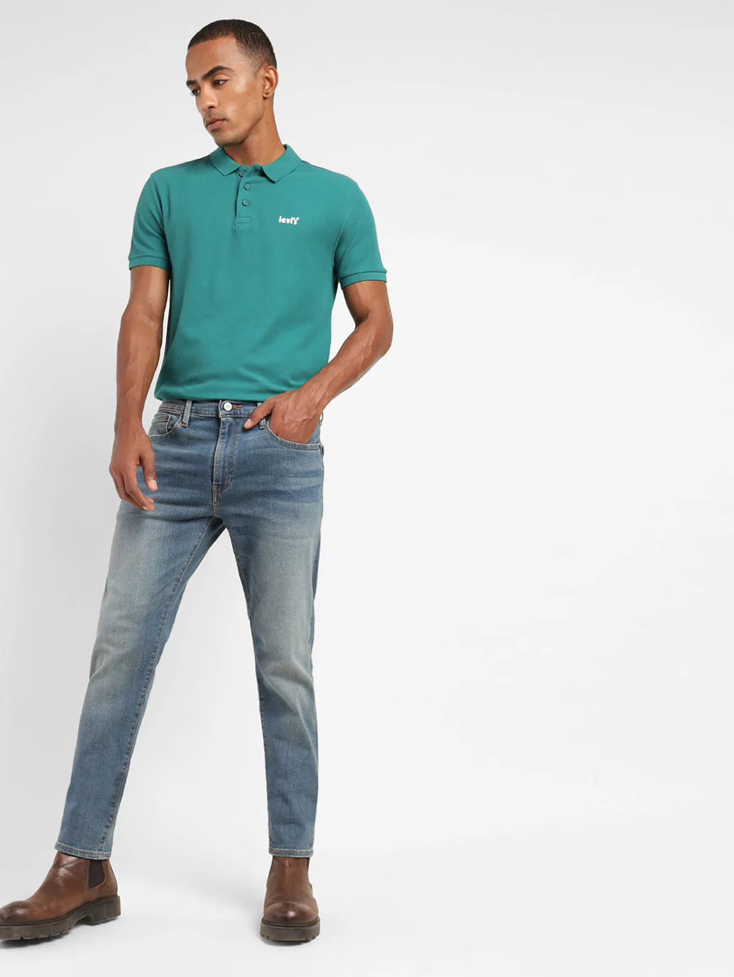 Men's 512 Blue Slim Tapered Fit Mid Rise Jeans