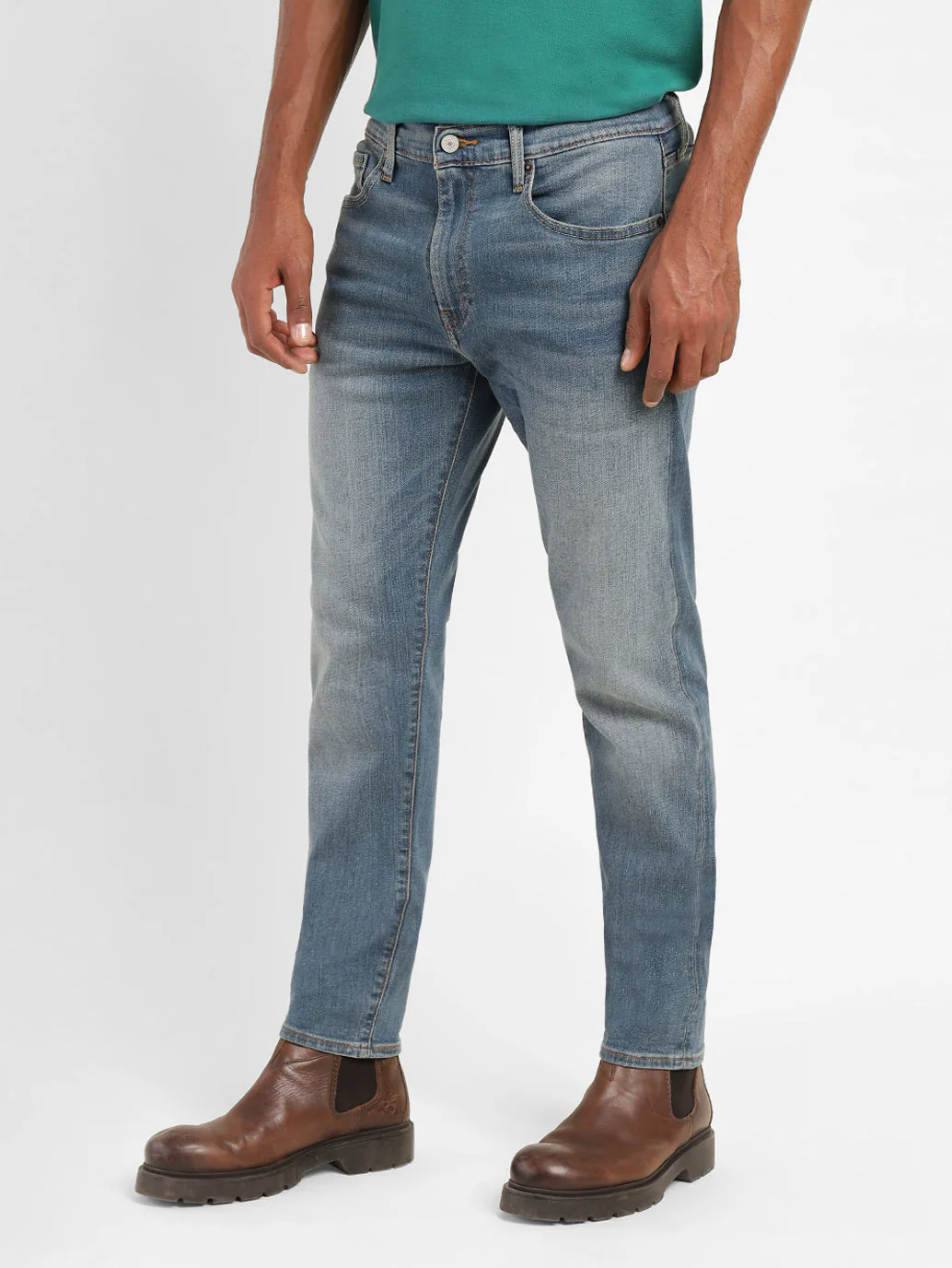 Men's 512 Blue Slim Tapered Fit Mid Rise Jeans - Image 5