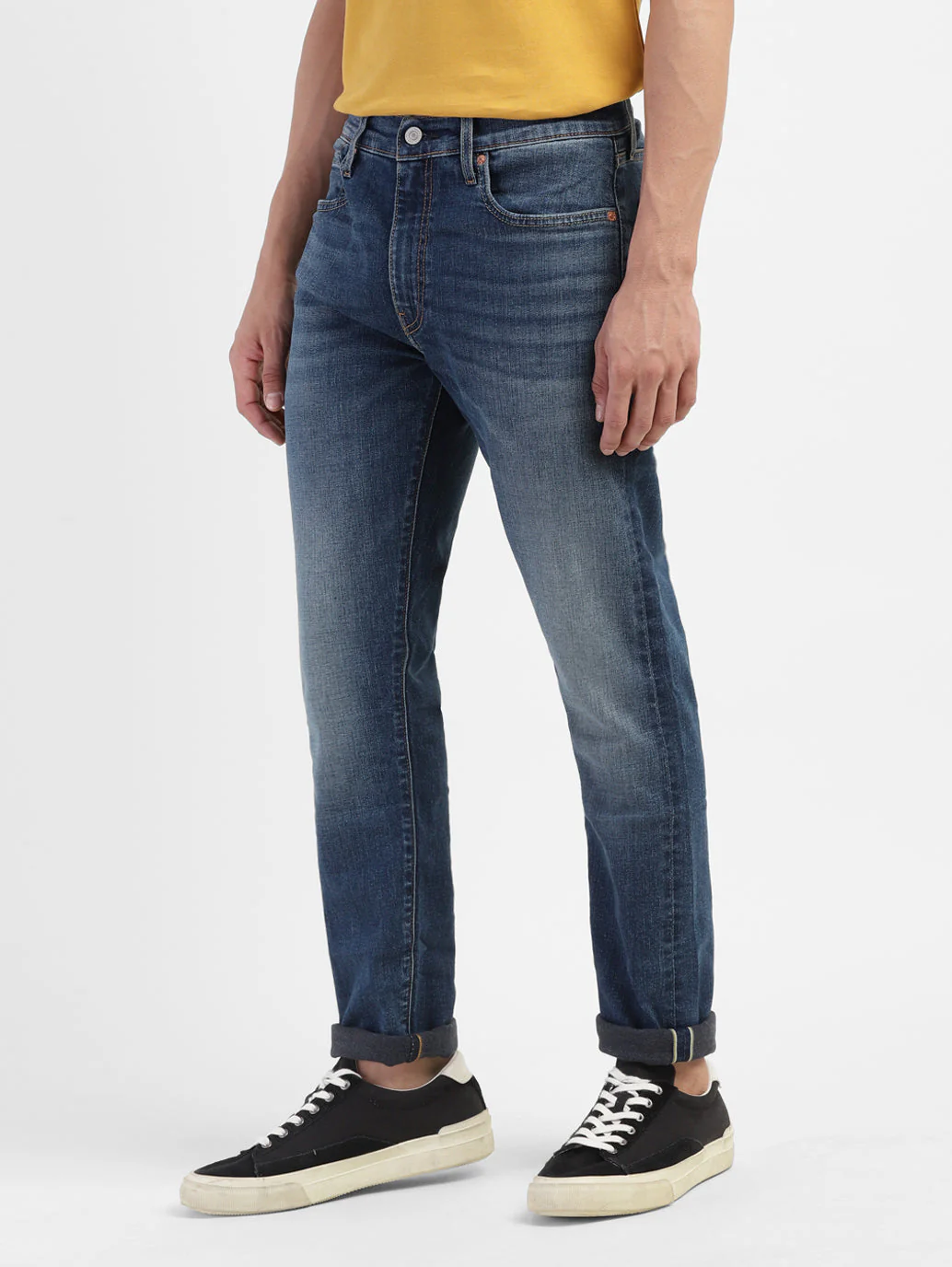 Men's 512 Blue Slim Tapered Fit Mid Rise Jeans - Image 5
