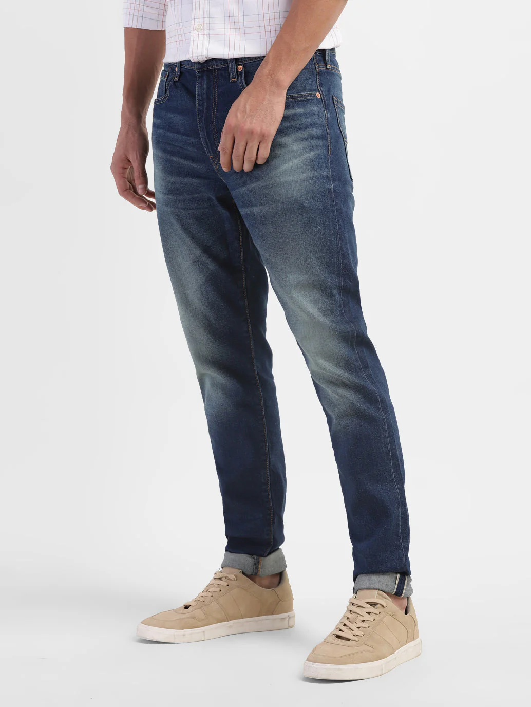 Men's 512 Blue Slim Tapered Fit Mid Rise Jeans - Image 5