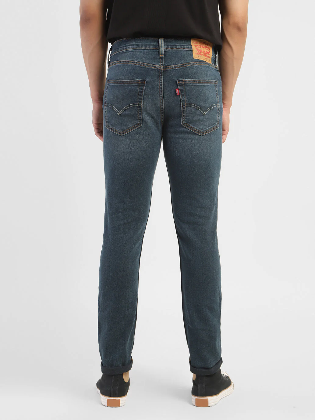 Men's 512 Blue Slim Tapered Fit Mid Rise Jeans - Image 3