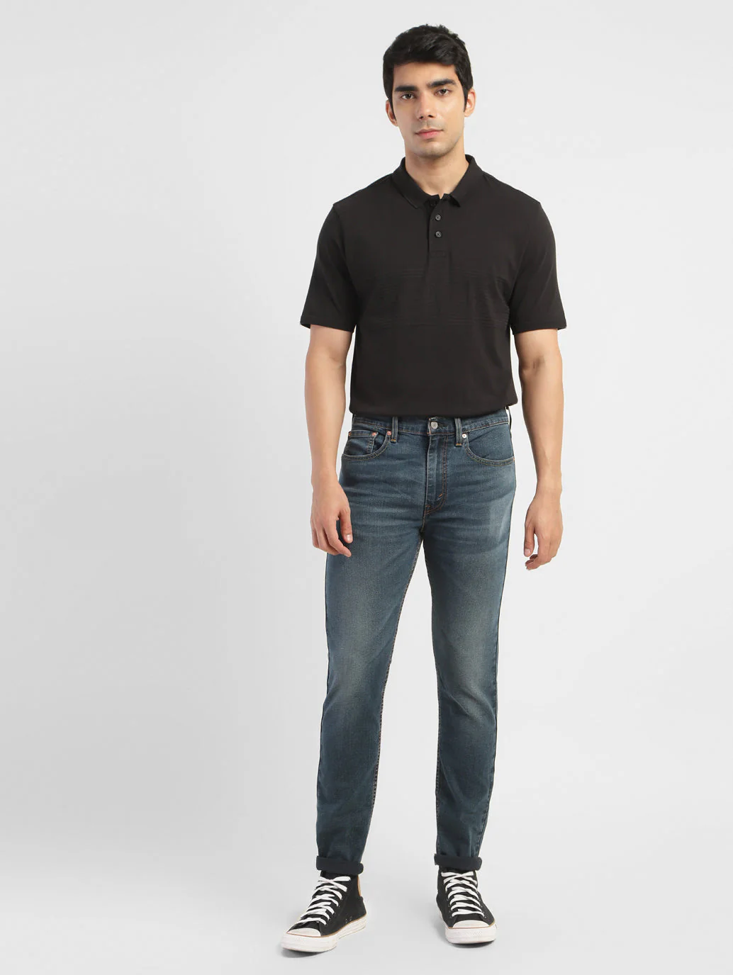Men's 512 Blue Slim Tapered Fit Mid Rise Jeans - Image 6