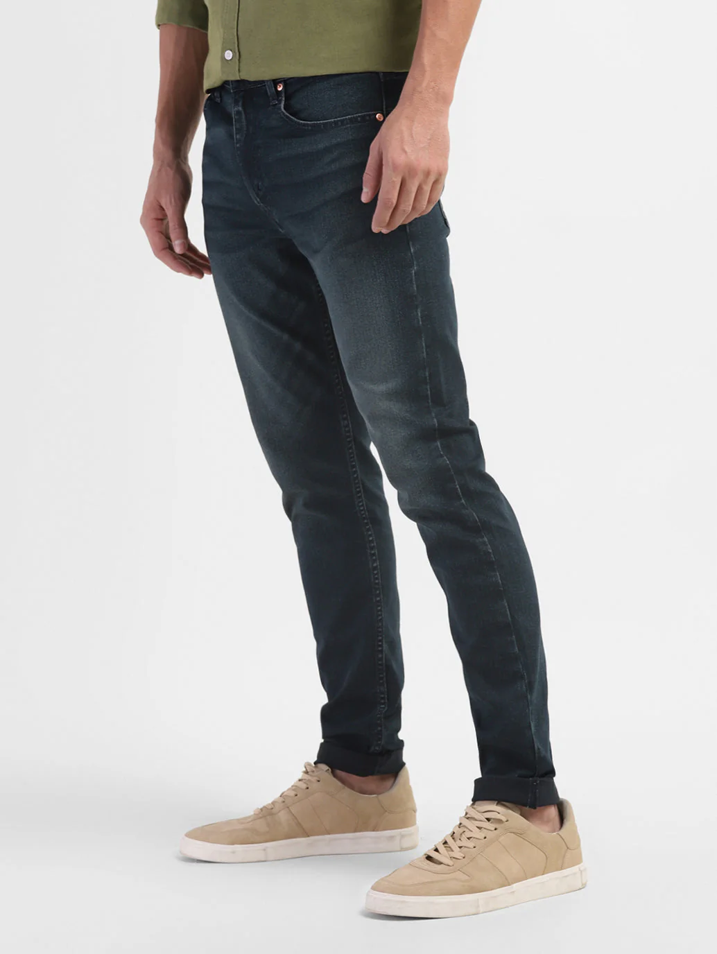 Men's 512 Blue Slim Tapered Fit Mid Rise Jeans - Image 5