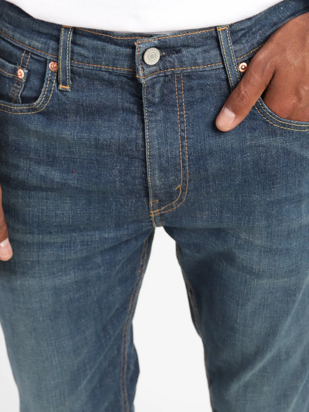 Men's 512 Blue Slim Tapered Fit Mid Rise Jeans - Image 7