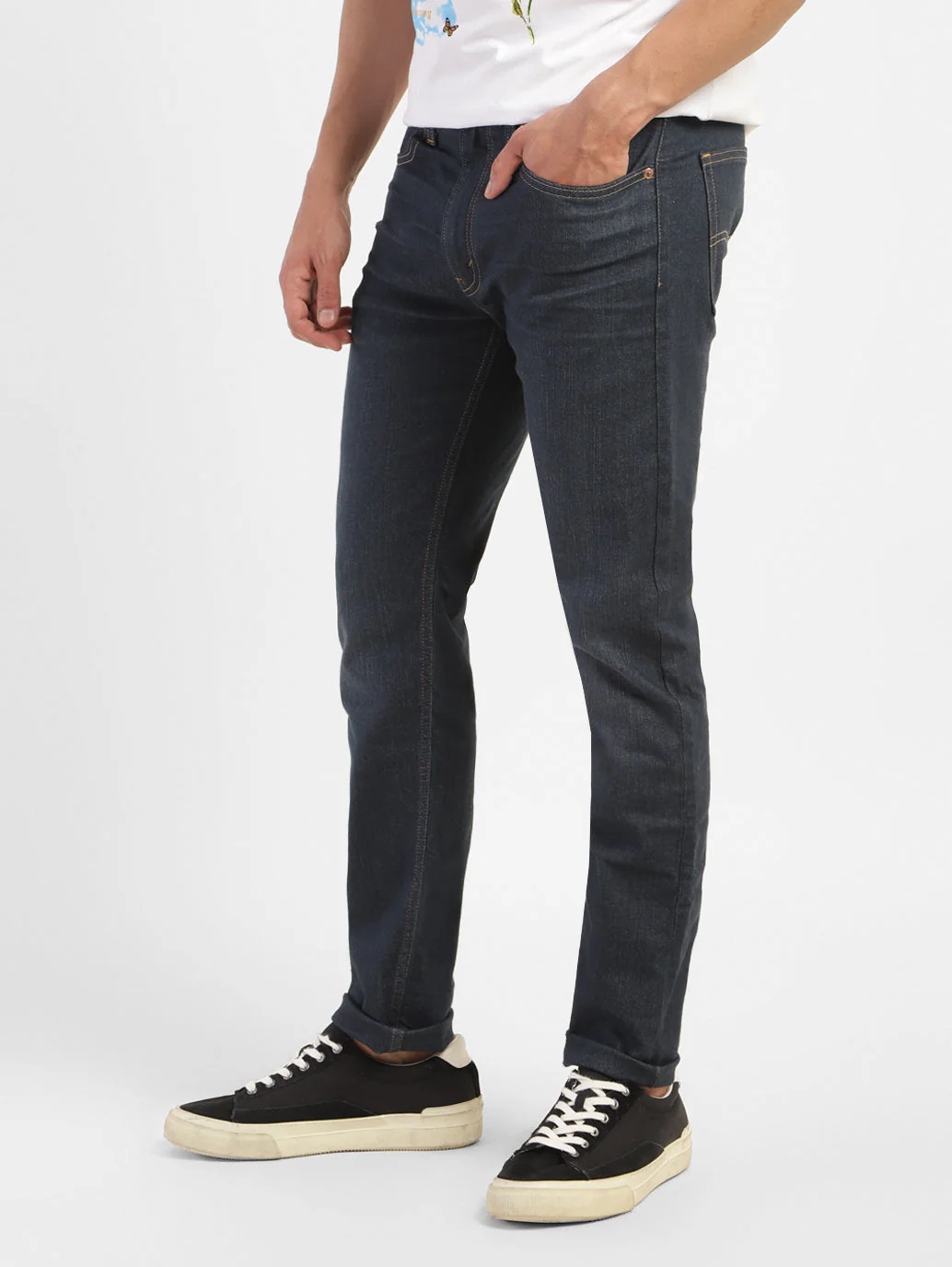Men's 512 Blue Slim Tapered Fit Mid Rise Jeans - Image 5