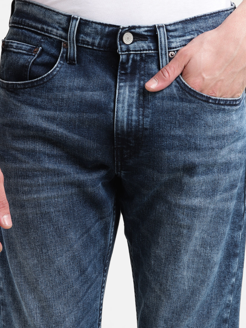 Men's 512 Blue Slim Tapered Fit Mid Rise Jeans - Image 6