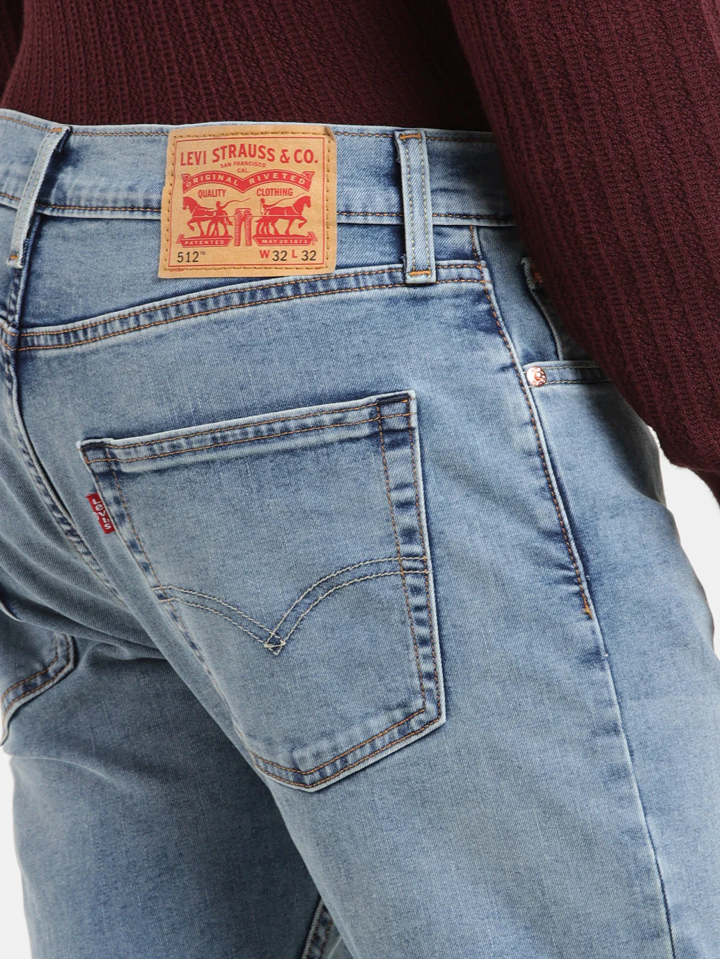 Men's 512 Indigo Slim Tapered Fit Mid Rise Jeans - Image 7