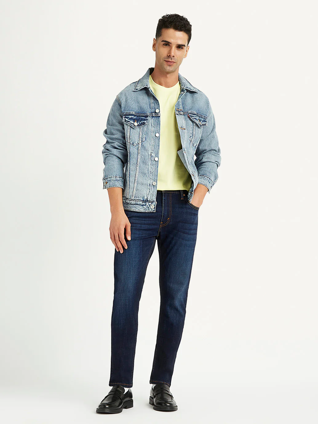Men's 512 Blue Slim Tapered Fit Mid Rise Jeans - Image 6