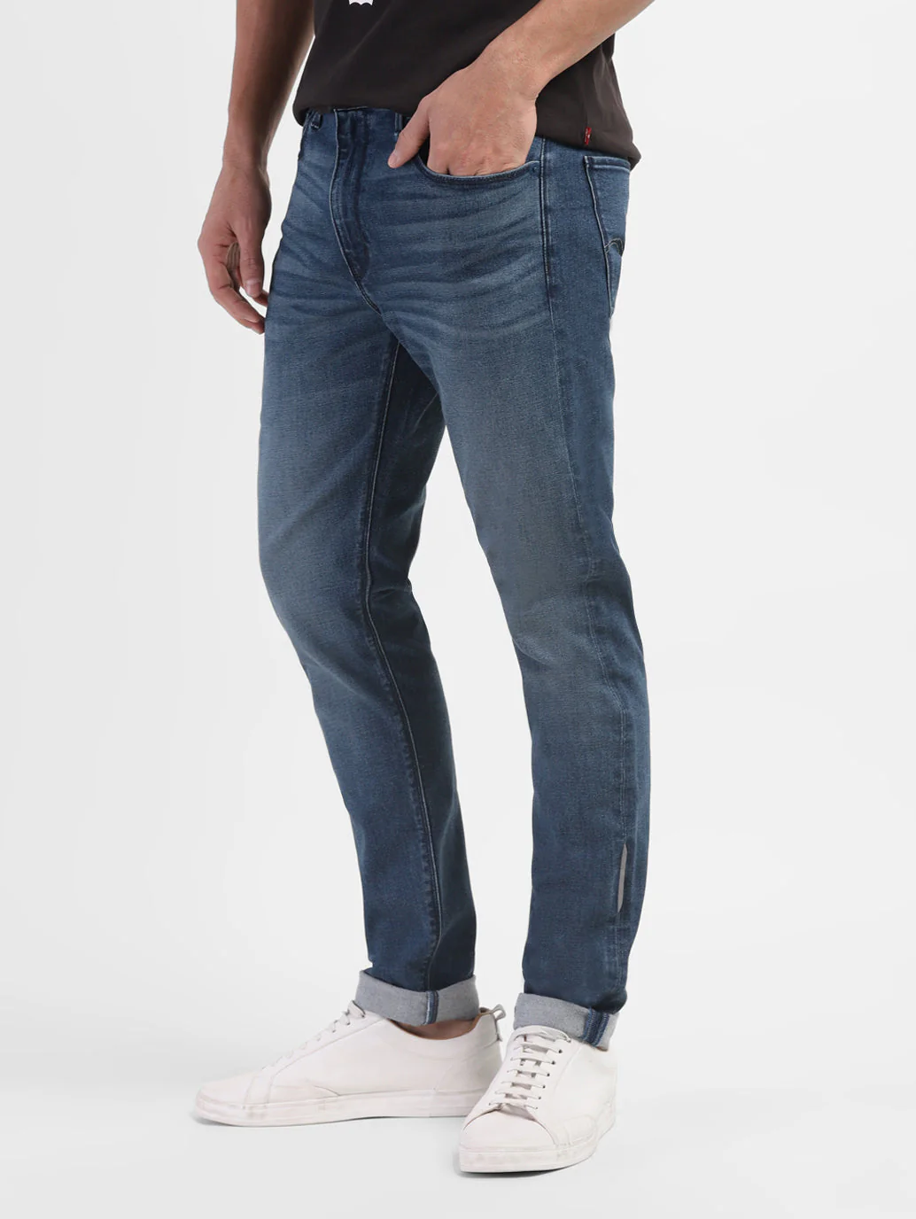 Men's 512 Blue Slim Tapered Fit Mid Rise Jeans - Image 5