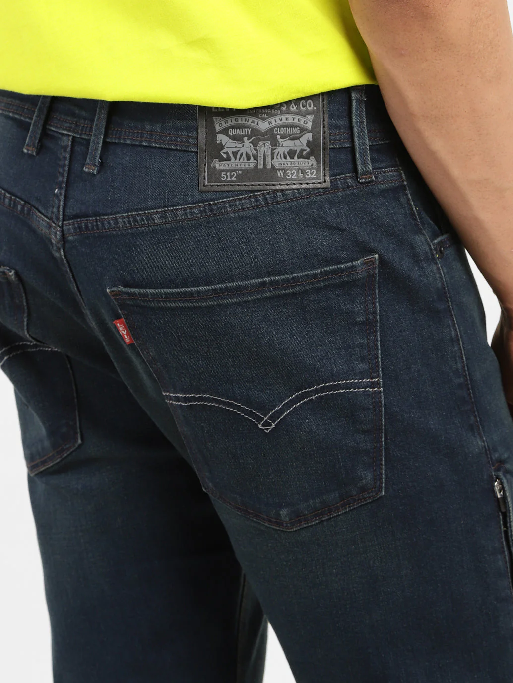 Men's 512 Blue Slim Tapered Fit Mid Rise Jeans - Image 7
