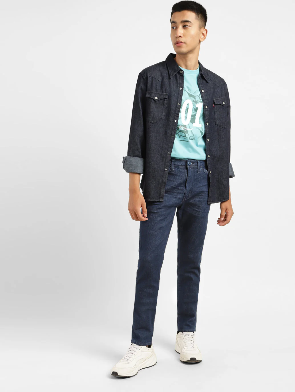 Men's 512 Blue Slim Tapered Fit Mid Rise Jeans