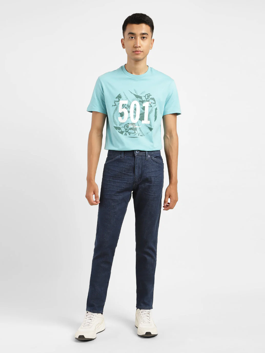 Men's 512 Blue Slim Tapered Fit Mid Rise Jeans - Image 6