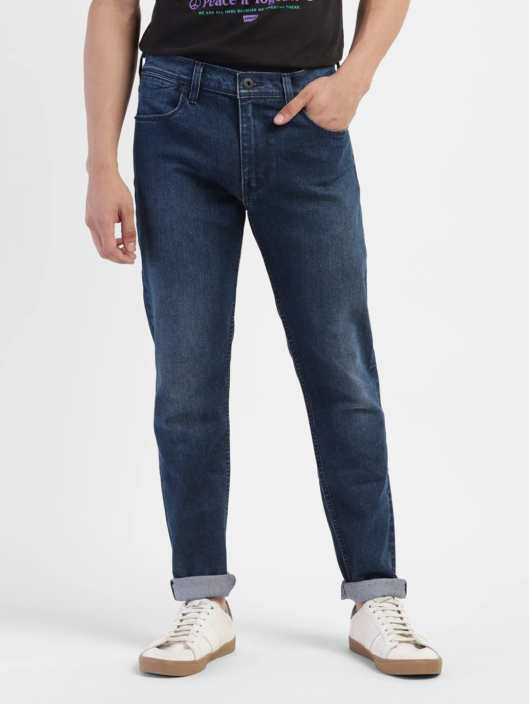 Men's 512 Blue Slim Tapered Fit Mid Rise Jeans - Image 2