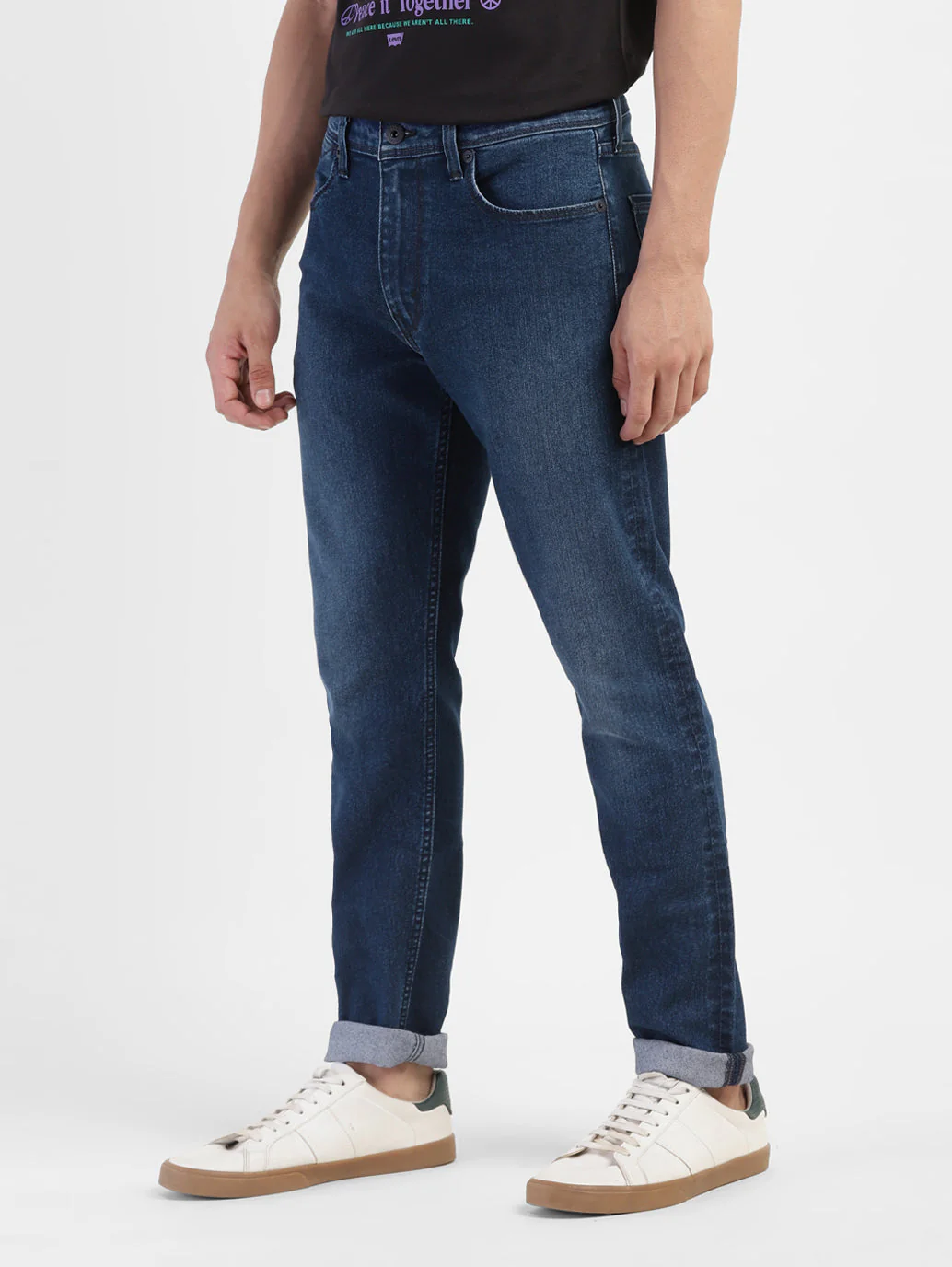 Men's 512 Blue Slim Tapered Fit Mid Rise Jeans - Image 5