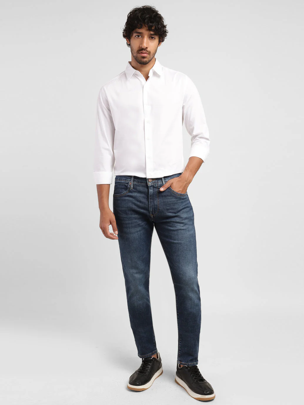 Men's Redloop 512 Blue Slim Tapered Fit Mid Rise Jeans - Image 6