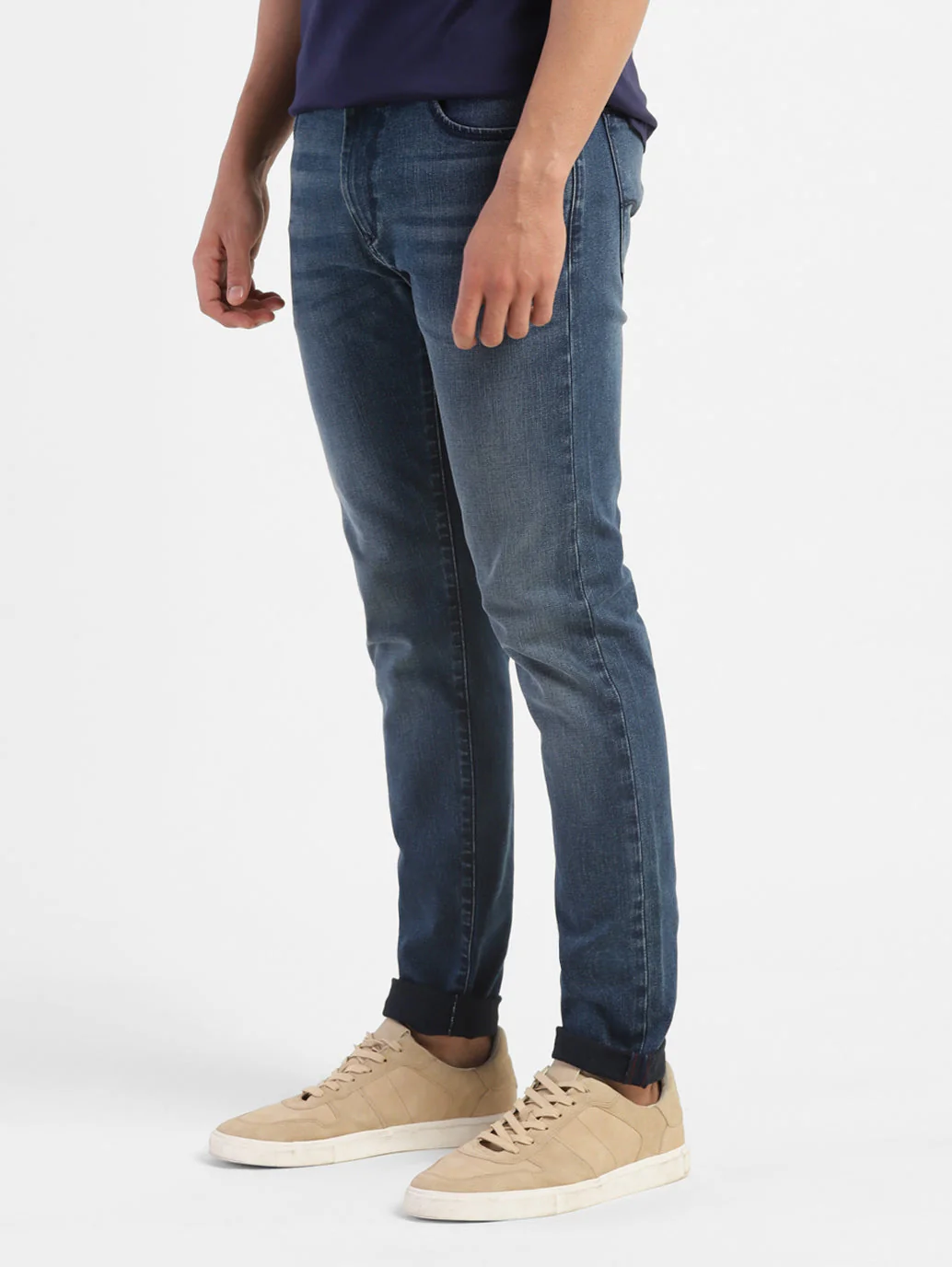 Men's Redloop 512 Blue Slim Tapered Fit Mid Rise Jeans - Image 5