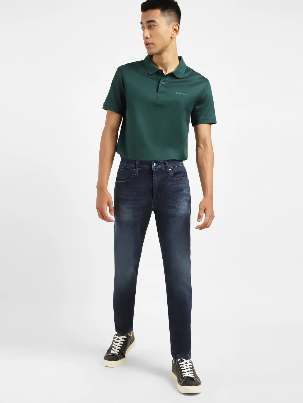 Men's Redloop 512 Blue Slim Tapered Fit Mid Rise Jeans - Image 2