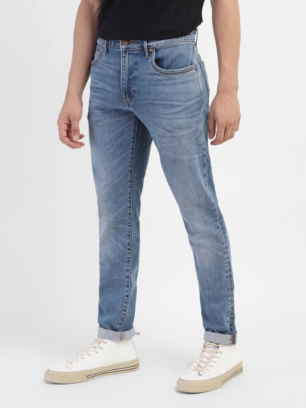 Men's Redloop 512 Blue Slim Tapered Fit Mid Rise Jeans - Image 5