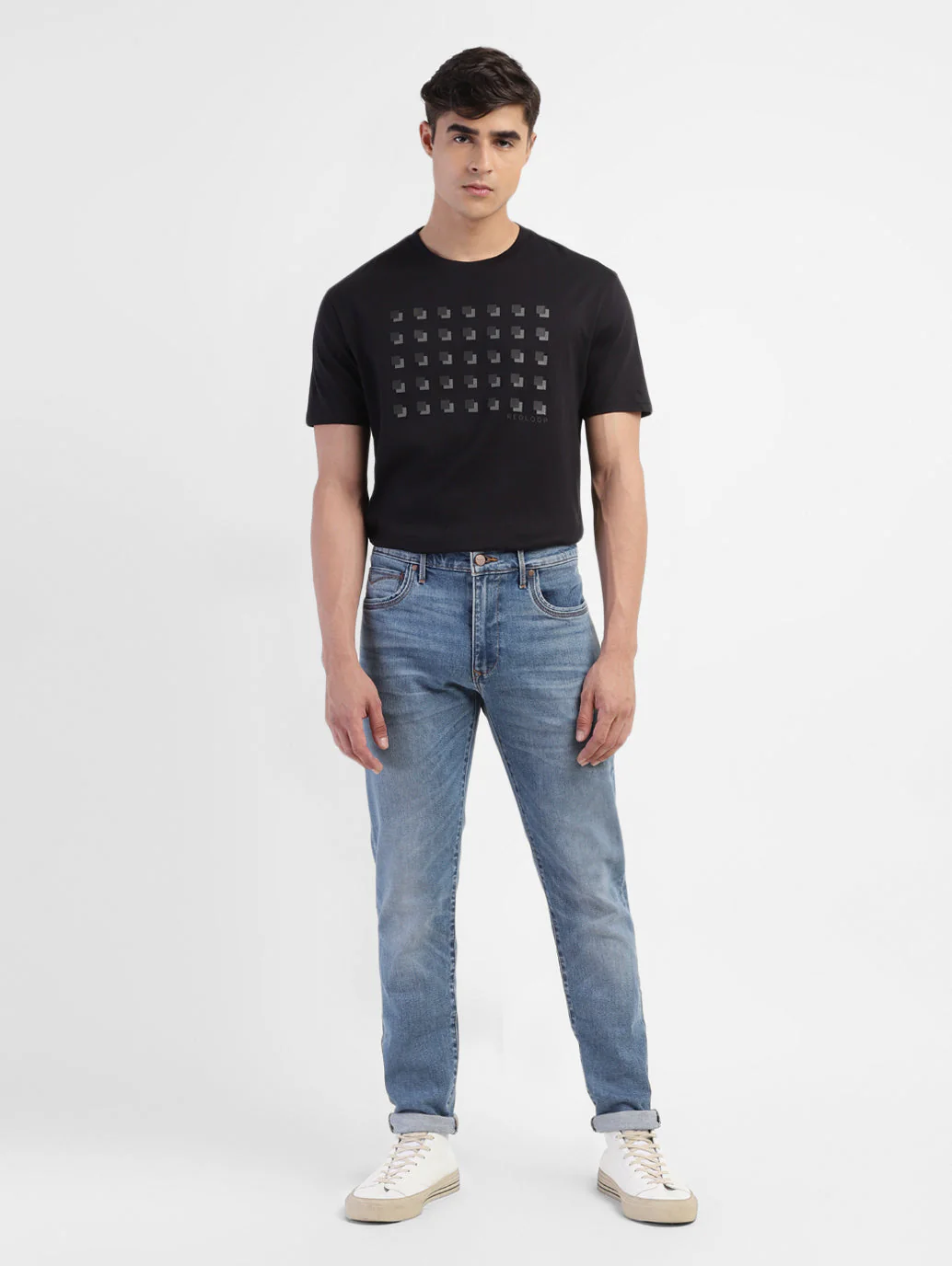 Men's Redloop 512 Blue Slim Tapered Fit Mid Rise Jeans - Image 6