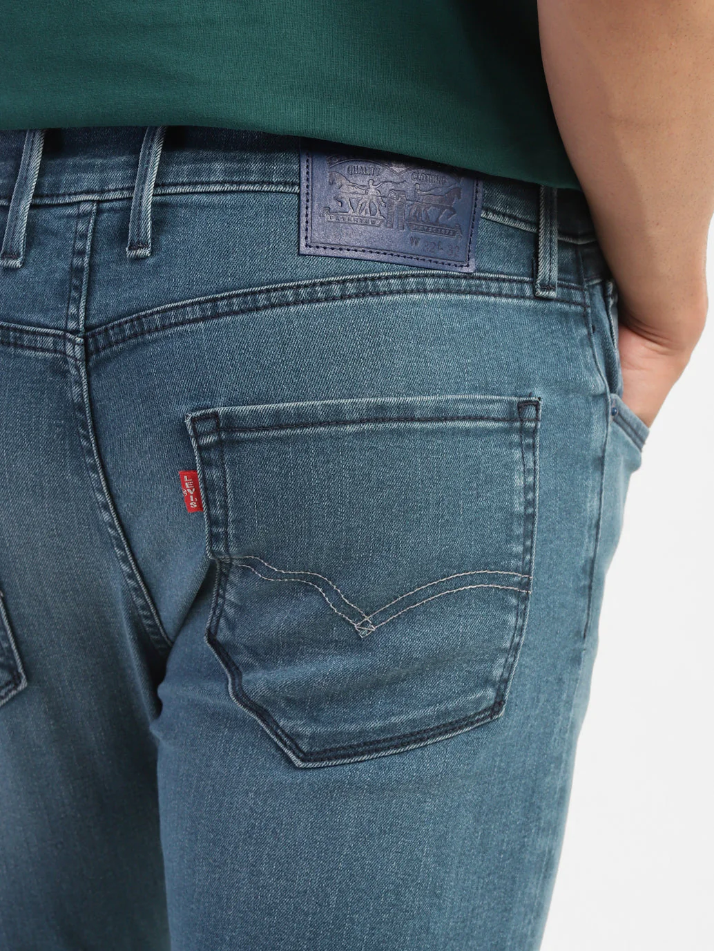 Men's 512 Blue Slim Tapered Fit Mid Rise Jeans - Image 8
