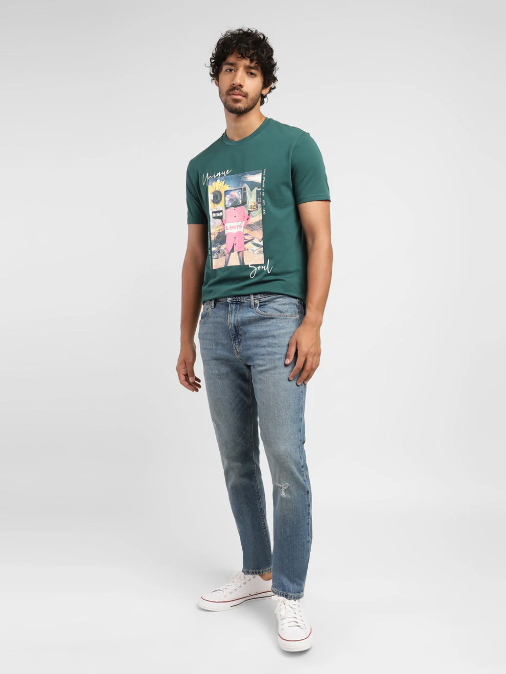 Men's 512 Blue Slim Tapered Fit Mid Rise Jeans