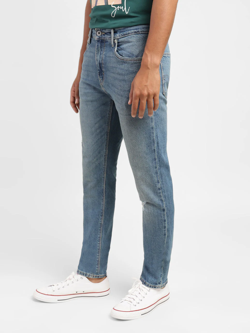Men's 512 Blue Slim Tapered Fit Mid Rise Jeans - Image 5