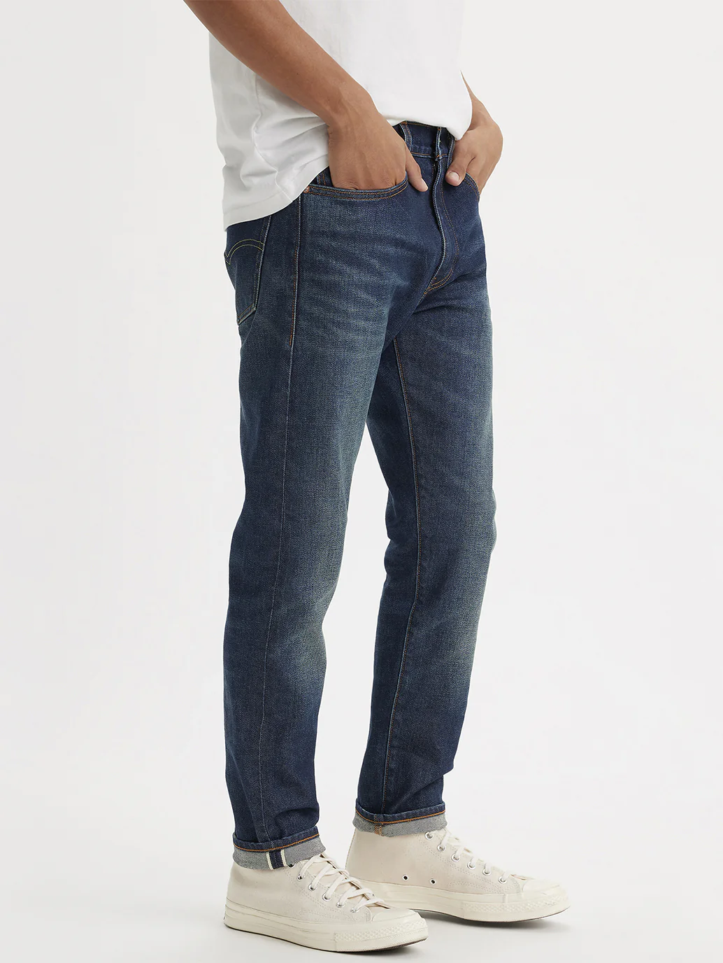 Men's 512 Blue Slim Tapered Fit Mid Rise Jeans - Image 6