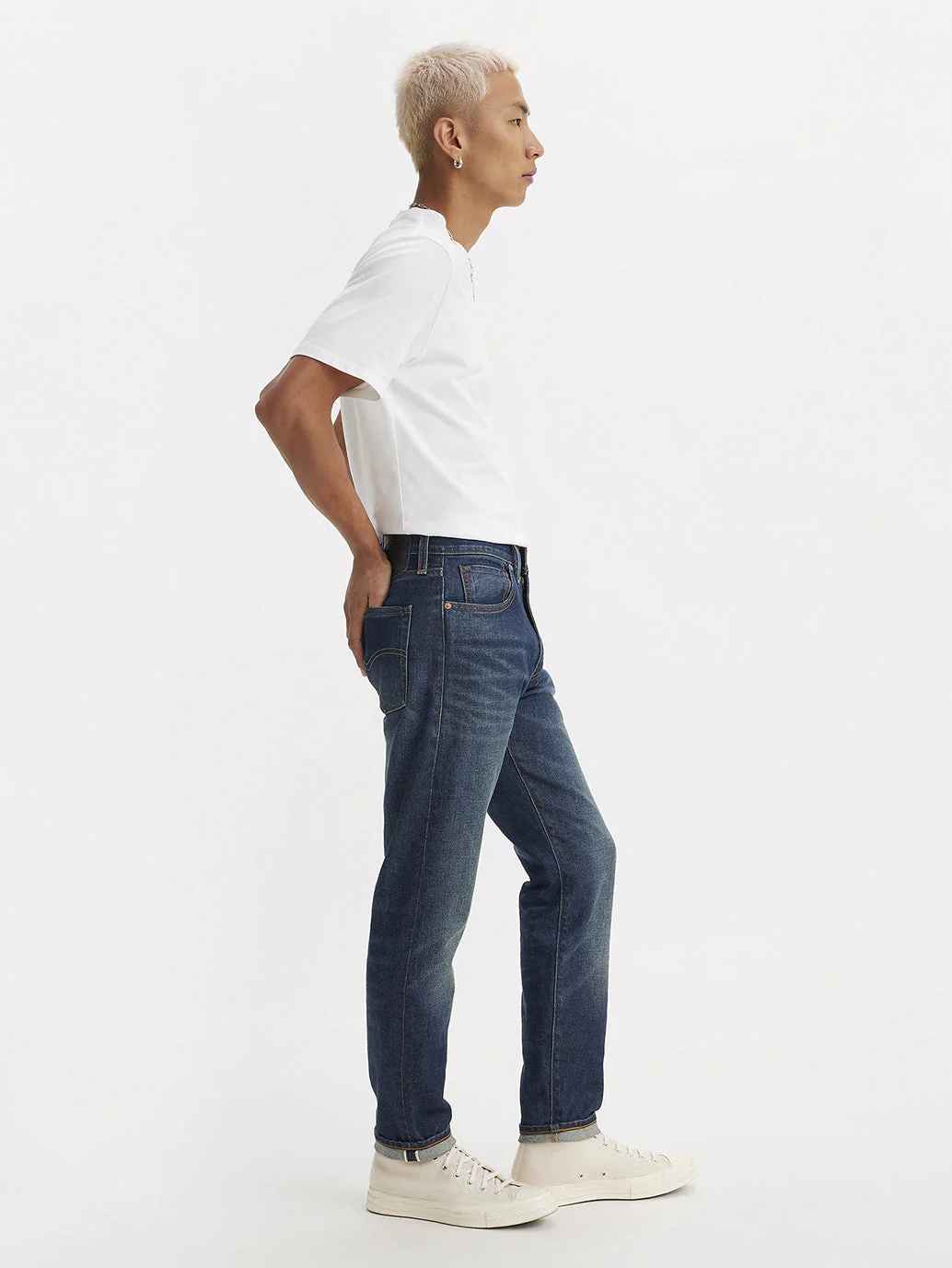 Men's 512 Blue Slim Tapered Fit Mid Rise Jeans - Image 8