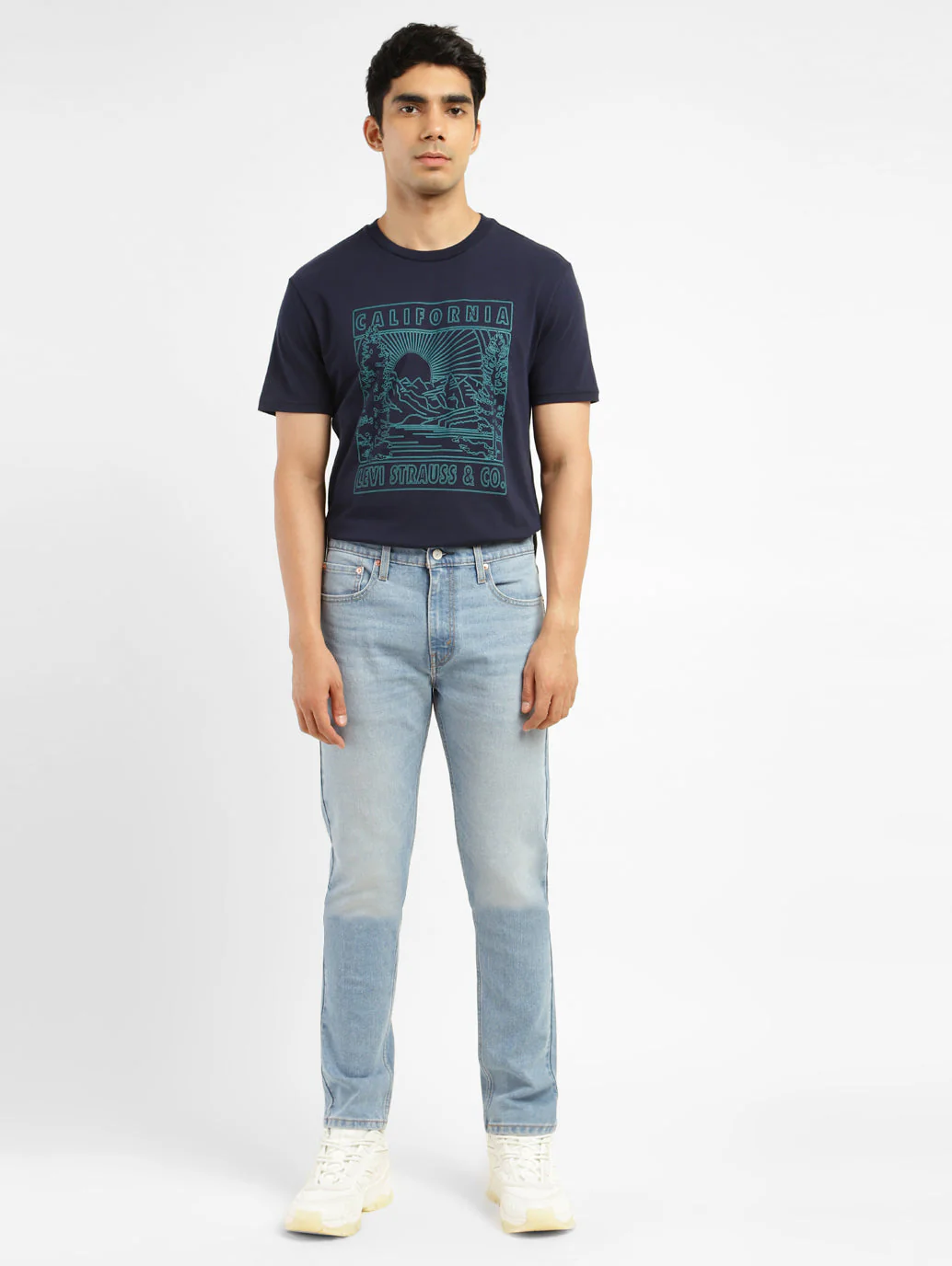 Men's 512 Blue Slim Tapered Fit Mid Rise Jeans - Image 8