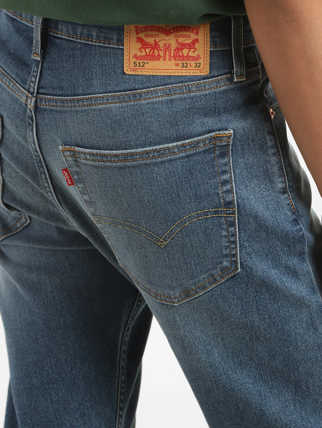 Men's 512 Blue Slim Tapered Fit Mid Rise Jeans - Image 7