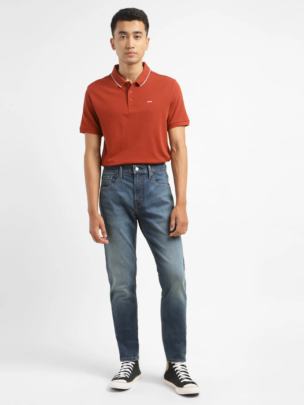 Men's 512 Blue Slim Tapered Fit Mid Rise Jeans - Image 8