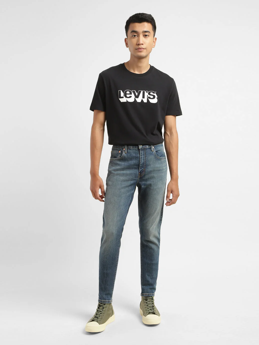 Men's 512 Blue Slim Tapered Fit Mid Rise Jeans - Image 8