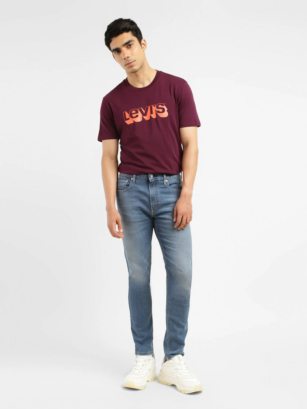 Men's 512 Blue Slim Tapered Fit Mid Rise Jeans - Image 8