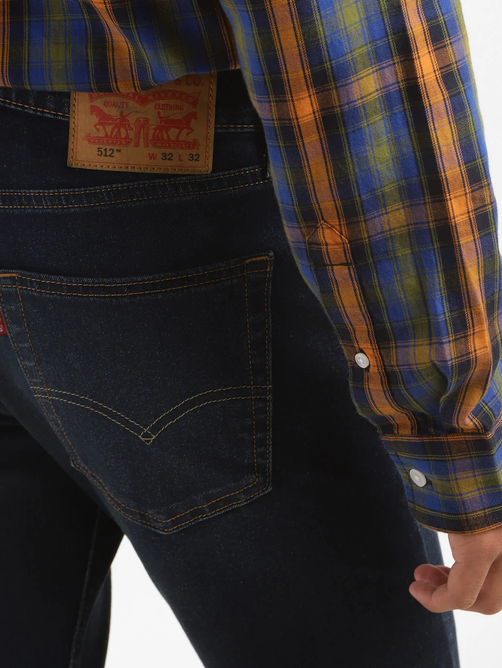 Men's 512 Blue Slim Tapered Fit Mid Rise Jeans - Image 7