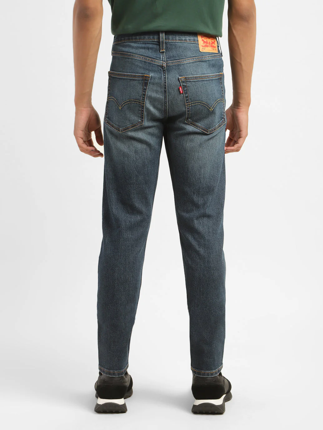 Men's 512 Black Slim Tapered Fit Mid Rise Jeans - Image 3