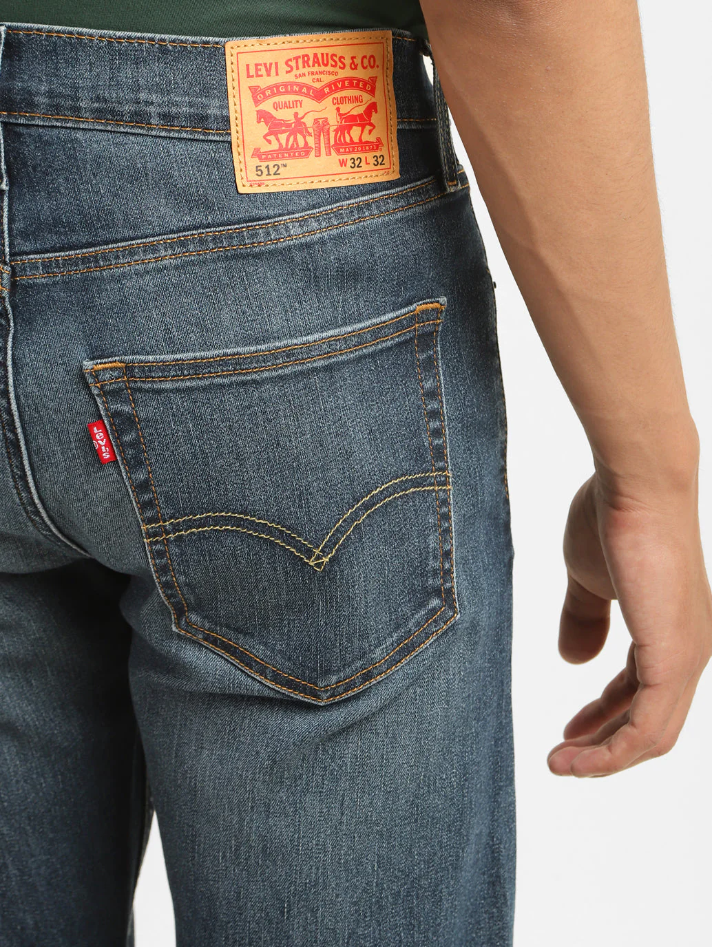 Men's 512 Black Slim Tapered Fit Mid Rise Jeans - Image 7