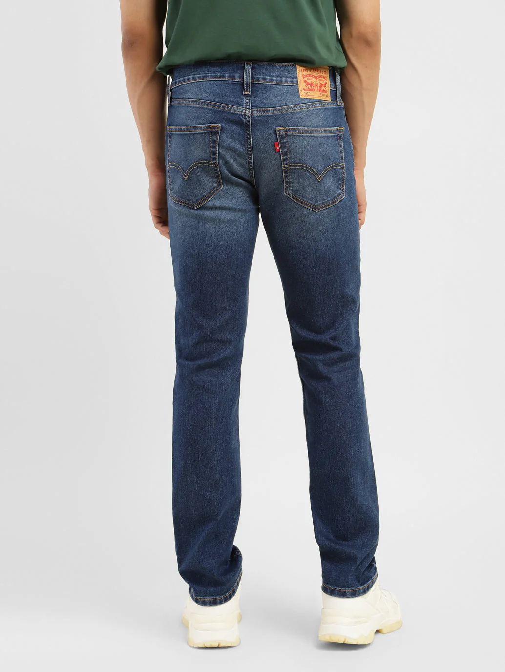 Men's 512 Blue Slim Tapered Fit Mid Rise Jeans - Image 3
